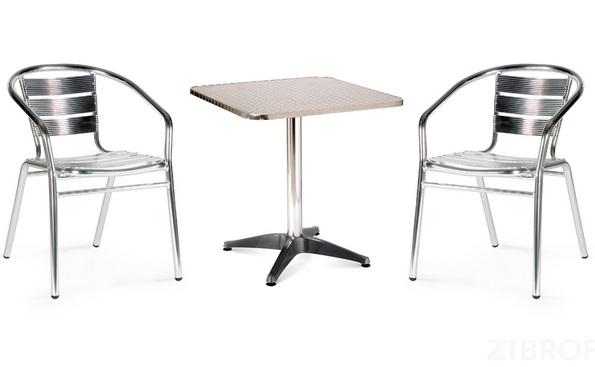 Комплект мебели LFT-3059/T3125-60x60 Silver (2+1)
