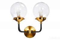 K2KG0521W-2 Бра Simple M латунь, стекло прозр. 32*23*h32 см