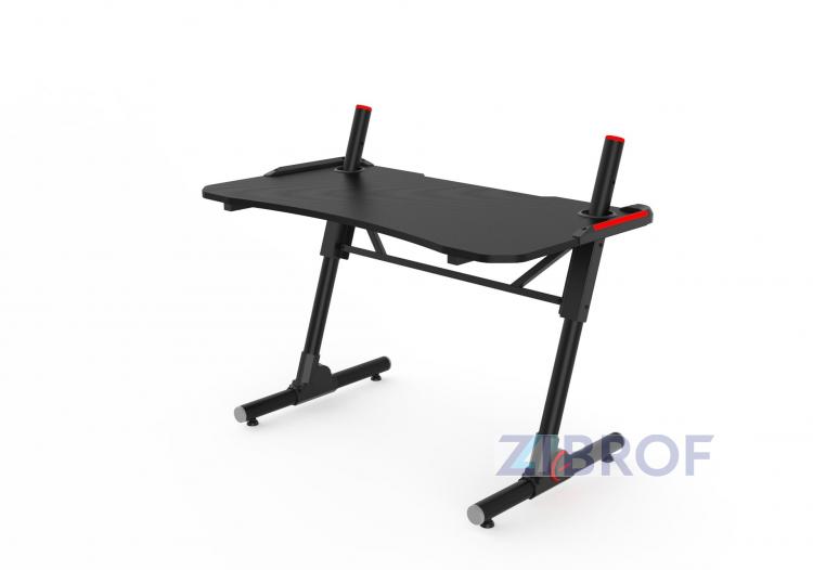 Стол геймерский компьютерный игровой для геймеров TopChairs Storm LED черный