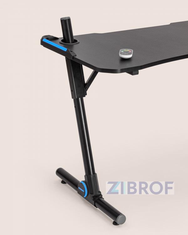 Стол геймерский компьютерный игровой для геймеров TopChairs Storm LED черный