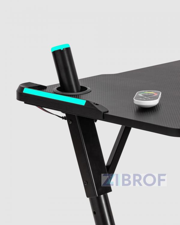 Стол геймерский компьютерный игровой для геймеров TopChairs Storm LED черный