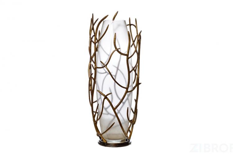 ART-8386-TT1 Ваза стеклянная "Magic forest" d23*66см