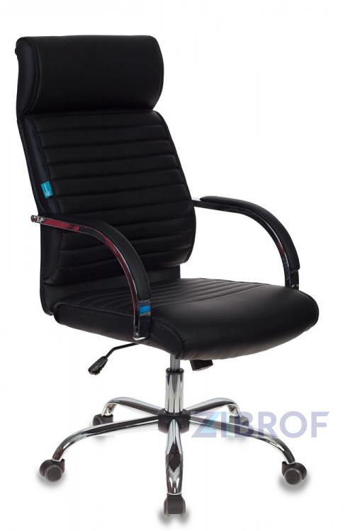 для руководителя офисное Бюрократ T-8010SL/BLACK черный обивка экокожа крестовина металл