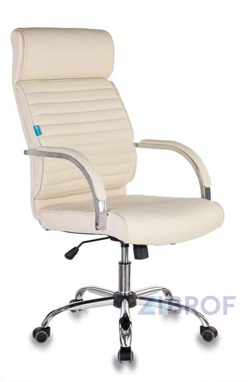 для руководителя офисное Бюрократ T-8010SL/IVORY слоновая кость обивка экокожа крестовина металл