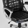 TopChairs First офисное черное в обивке из экокожи с удобным механизмом качания Top Gun