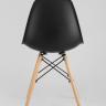 Стул Eames DSW черный пластиковый, сталь, натуральный массив бука, 4 шт.