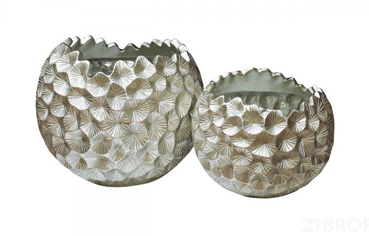 ZS-C1032-18 Кашпо 46*46*40см цвет серебро