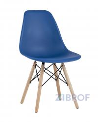Стул Style DSW синий пластиковый, сталь, натуральный массив бука, 4 шт.