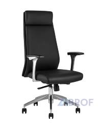для руководителя TopChairs Armor офисное черное обивка экокожа крестовина металл