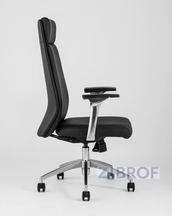 для руководителя TopChairs Armor офисное черное обивка экокожа крестовина металл