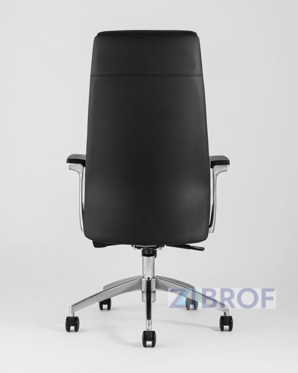 для руководителя TopChairs Armor офисное черное обивка экокожа крестовина металл