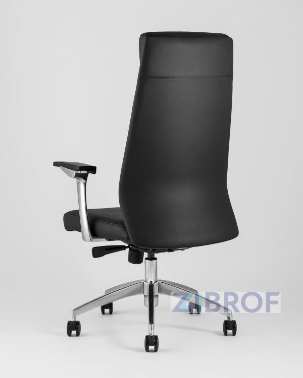 для руководителя TopChairs Armor офисное черное обивка экокожа крестовина металл