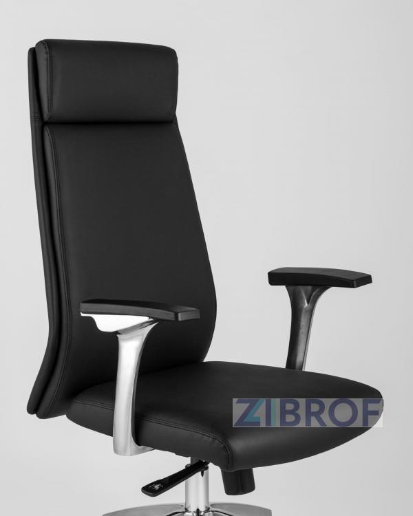 для руководителя TopChairs Armor офисное черное обивка экокожа крестовина металл
