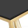 13RXET8082L-GOLD Стол журнальный стекло черн/золото 38*38*70см