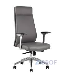 для руководителя TopChairs Armor офисное серое обивка экокожа крестовина металл