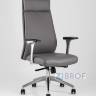 для руководителя TopChairs Armor офисное серое обивка экокожа крестовина металл