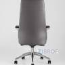 для руководителя TopChairs Armor офисное серое обивка экокожа крестовина металл