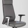 для руководителя TopChairs Armor офисное серое обивка экокожа крестовина металл