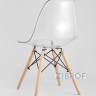 Eames стол стеклянный D80, 2 стула прозрачных