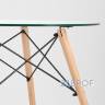 Eames стол стеклянный D80, 3 стула прозрачных