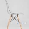 Eames стол стеклянный D80, 3 стула прозрачных