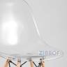 Eames стол стеклянный D80, 3 стула прозрачных