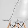 Eames стол стеклянный D80, 3 стула прозрачных