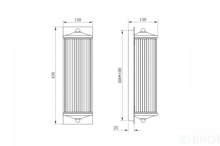 K2KG0604W-1 Бра d13*42см