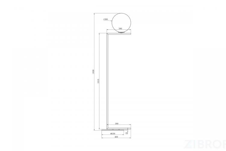 K2GF-825BR Торшер 38*38*185см