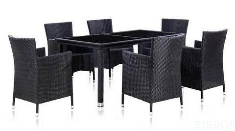 Комплект мебели из искусственного ротанга - Palermo black