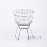 Bertoia хромированный металл с белой подушкой из экокожи