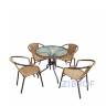 Комплект мебели  Николь-1LB TLH-037С-TLH080RR-D80 Light Beige (4+1)