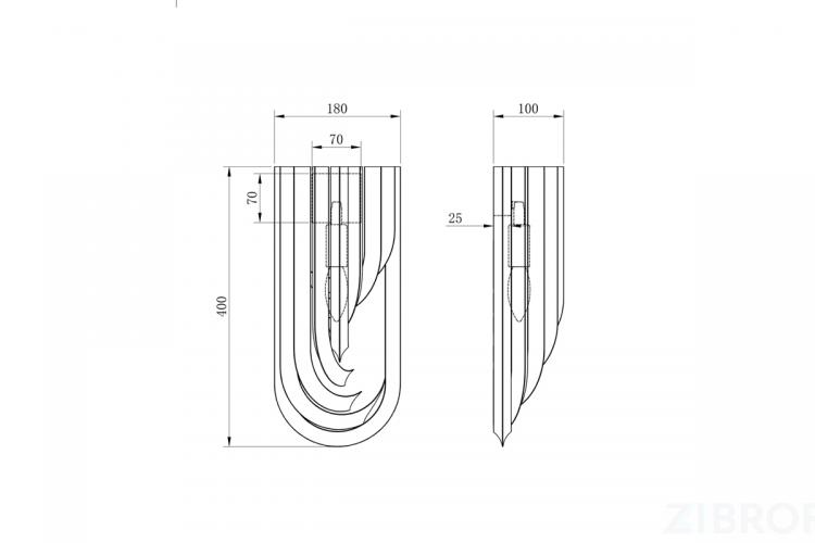 K2KR116-1 Бра 10*18*40см