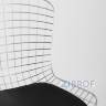 Bertoia хромированный металл с черной подушкой из экокожи