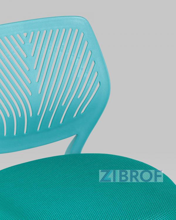 Компьютерное кресло детское Анна бирюзовый обивка сетка текстиль спинка пластик крестовина металл пластик механизм р