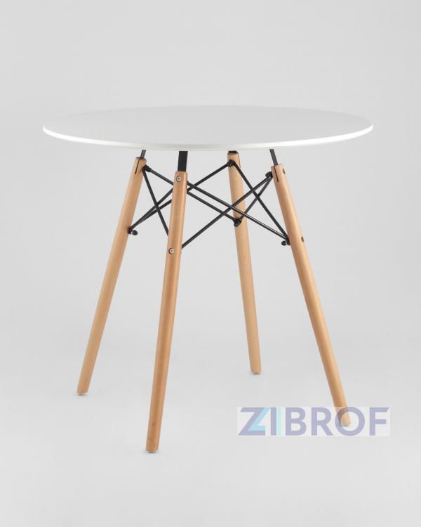 Eames D80, 3 стула Eames DSW белые