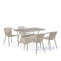 Комплект плетеной мебели T198D/Y137C-W85 Latte (4+1)