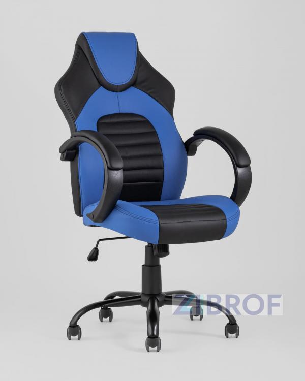 компьютерное TopChairs Racer Midi черно-синее геймерское