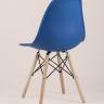 Стул Eames DSW синий пластиковый, сталь, натуральный массив бука, 4 шт.