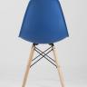 Стул Eames DSW синий пластиковый, сталь, натуральный массив бука, 4 шт.