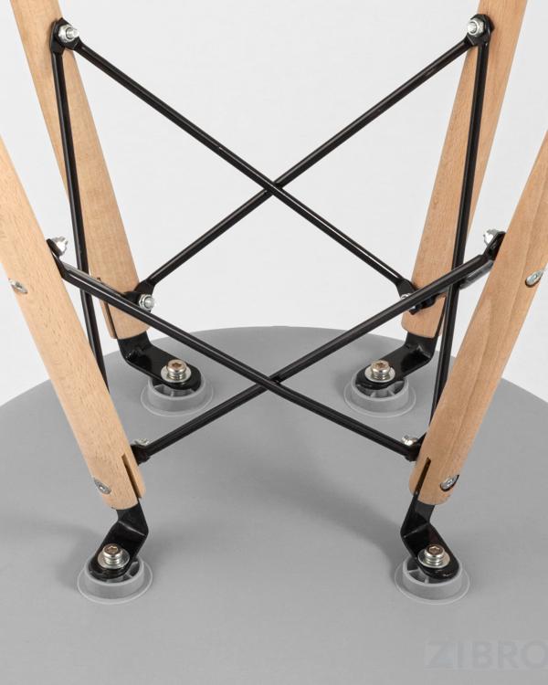 Стул Eames DSW синий пластиковый, сталь, натуральный массив бука, 4 шт.