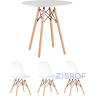 стол Eames D70, 3 стула Eames DSW белые