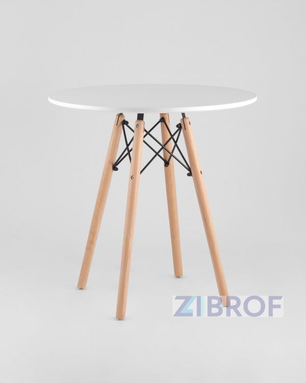 стол Eames D70, 3 стула Eames DSW белые