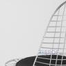 Eiffel из хромированного металла с черной подушкой из экокожи