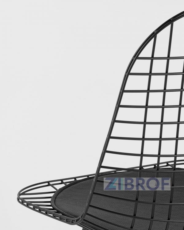 Eiffel из металла цвет черный с подушкой из черной экокожи