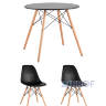 Eames стол черный D80, 2 черных стула
