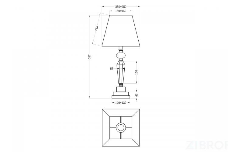 22-86639TL Лампа настольная плафон кремовый d25*60 (2)
