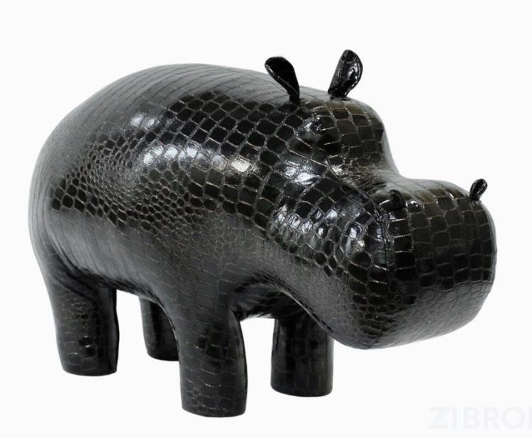 Пуф Бегемот Caiman Black Shine