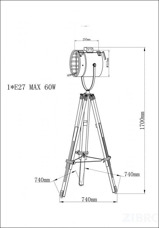K2KM018F Торшер 31*45*170см