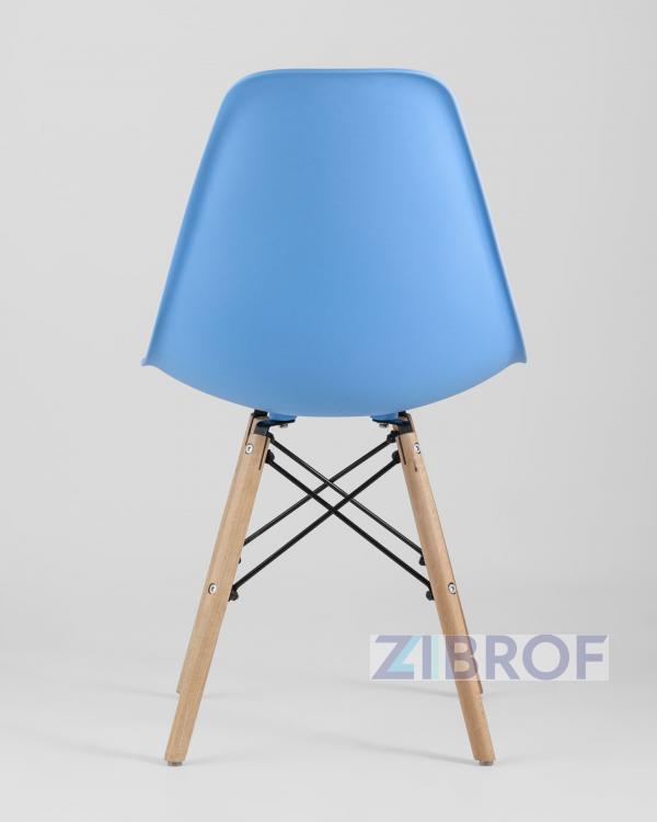 Стул Style DSW голубой, литой полипропилен, стальной каркас, массив бука, 4 шт.